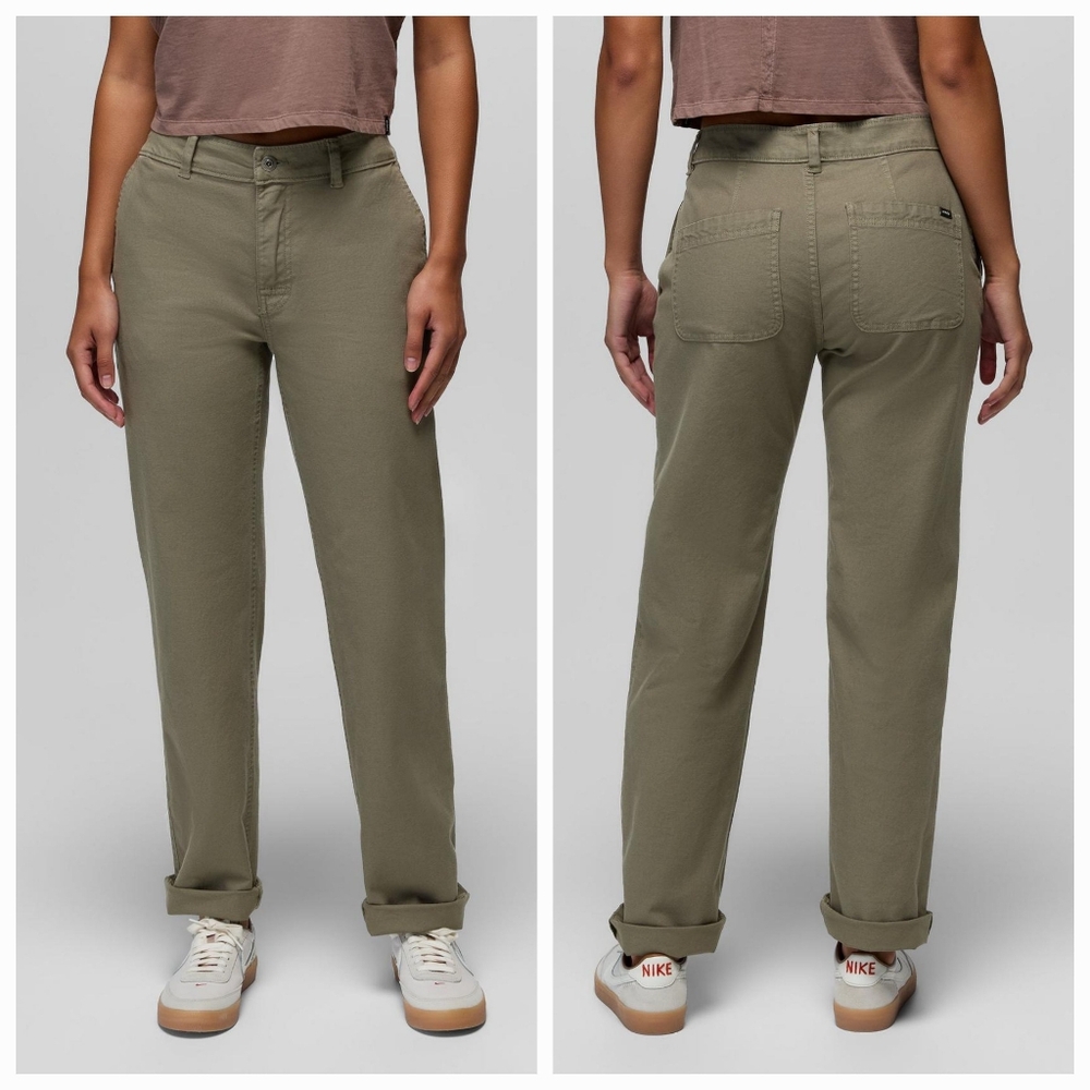 Prana Rock Ridge Gorpcore Active Chino Pant in Thyme Green Women's size 10
